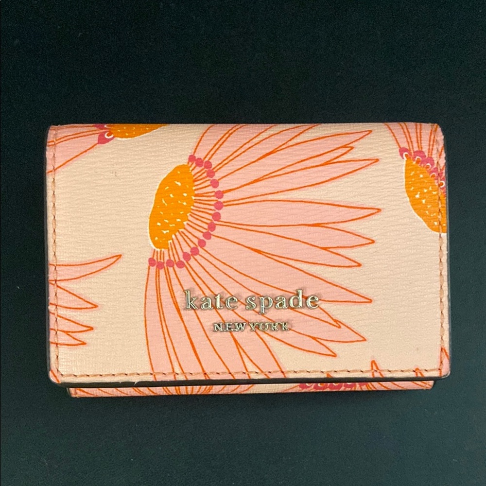 Kate Spade Pink and Orange Floral Wallet